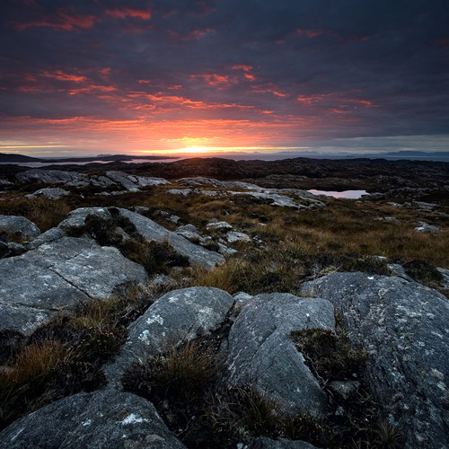 First light on a barren land: First light on a barren land