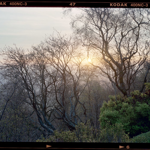 Distant sunrise: 