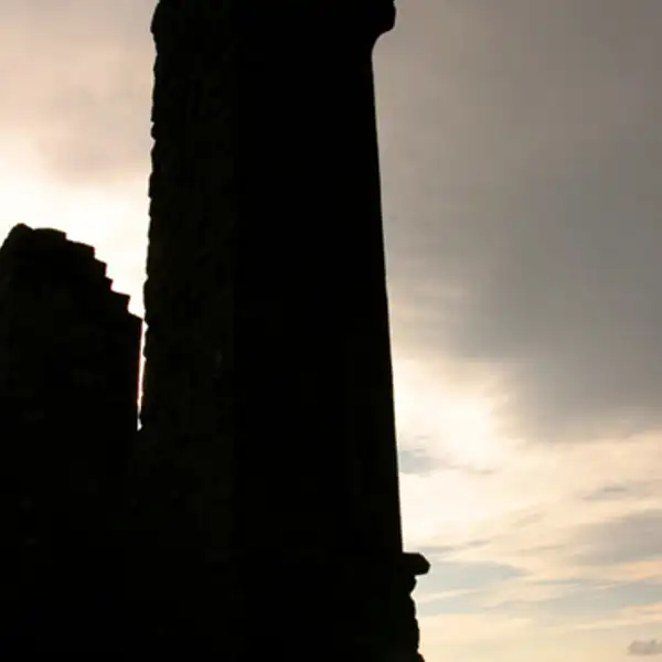 Angeline sits in the evening sun