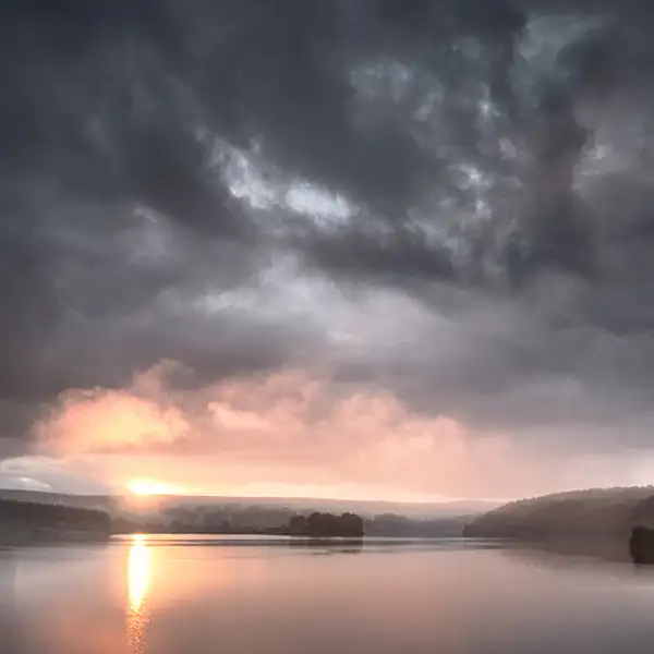 Fewston reservoir after a storm