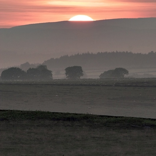 Sunset, Scargill reservoir: Sunset, Scargill reservoir