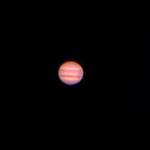 Jupiter with the shadow its moon Io through a 80mm refractor: Jupiter with the shadow its moon Io through a 80mm refractor